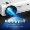 L36P 4k HD Mini projector Home Theater Outdoor Movie projector 1920*1080P BT5.0 WiFi 6 Video Phone projector Outdoor