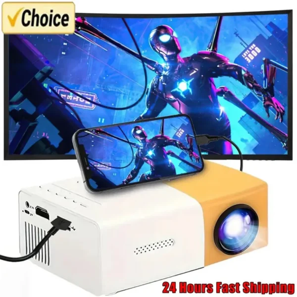 YG300 Portable Mini Movie Projector Suitable For Outdoor Camping/ Drive-in/ Home Theater Projectors With 30000 Hours Long Life