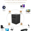 Ultra-Clear 4K Mini 3D Projector, DLP Built-in Battery Power Bank Supply Super Lightweight Portable Wireless Screen Mirroring