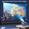 Mini Projector 360 Degree Rotate Android 12 4K 180 ANSI Dual WiFi Electronic Focus Home Theater Portable Projector