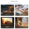 Ultra-Clear 4K Mini 3D Projector, DLP Built-in Battery Power Bank Supply Super Lightweight Portable Wireless Screen Mirroring