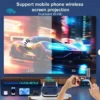 Mini Projector 360 Degree Rotate Android 12 4K 180 ANSI Dual WiFi Electronic Focus Home Theater Portable Projector